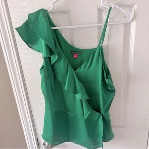 Green dressy wrap top